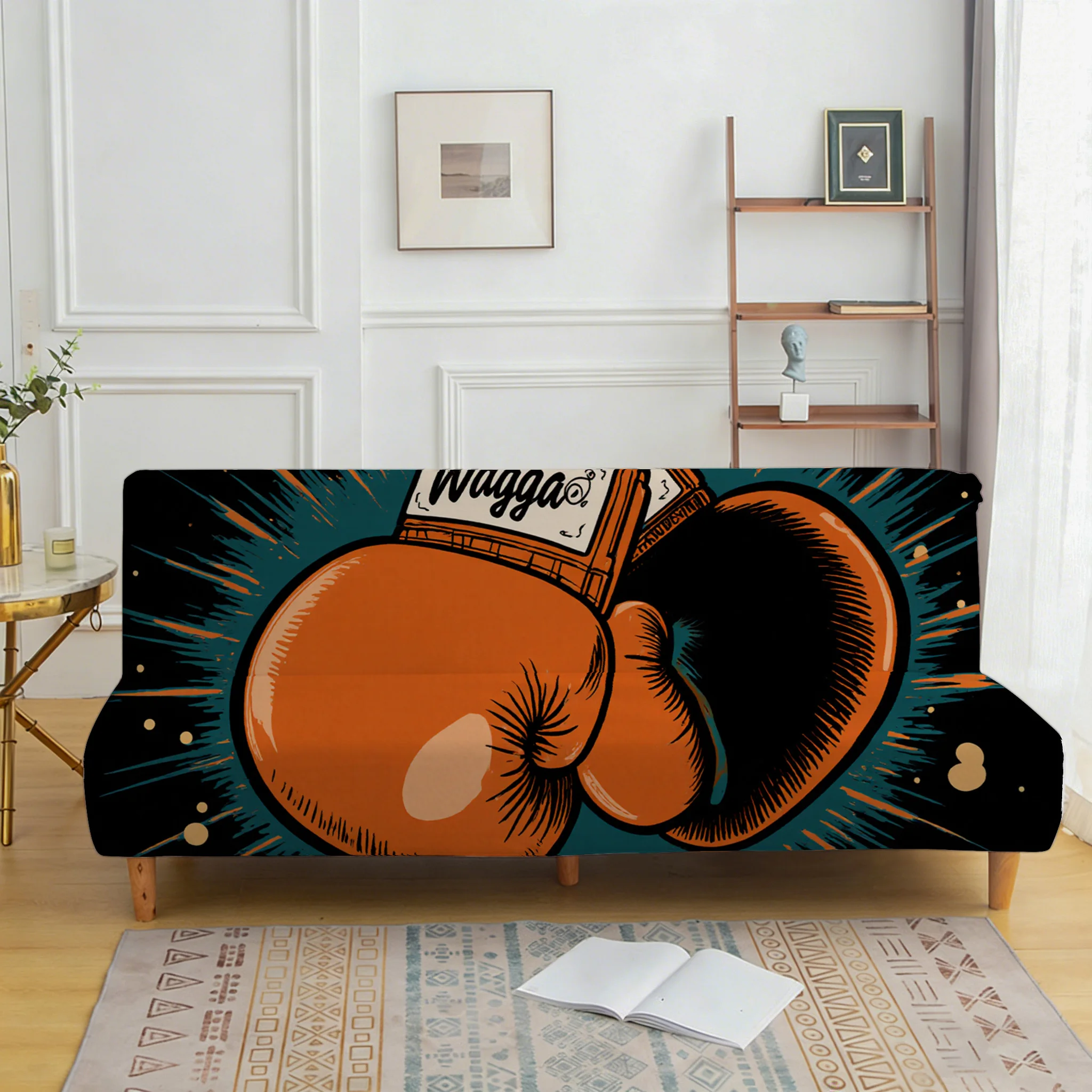 orange boxing gloves stretch sofa bed cover living room sofa bed cover dustproof machine washable sofa bed cover