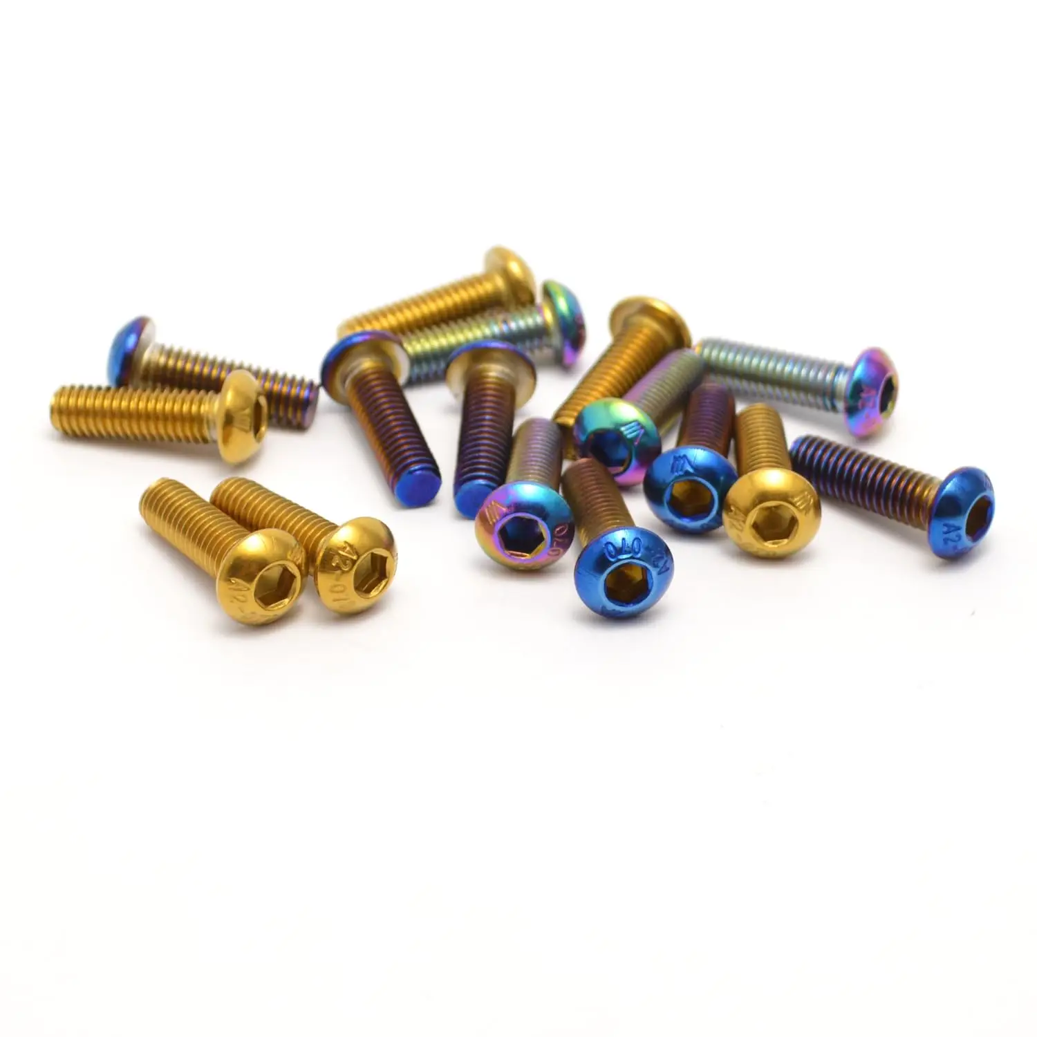 Titanium Color M4 M5 M6 M8 Material Motorcycle Windscreen Fairing Screws Fasteners Universal Compatible with Yamaha Honda