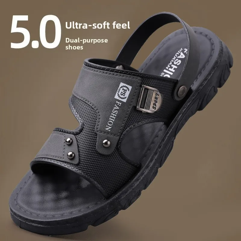 Summer 2025 New Thi Bot Sandals Men's Beach oes Anti-Slip Outdoor Driving Dual-Purpose Slip-On Casual Footwear
