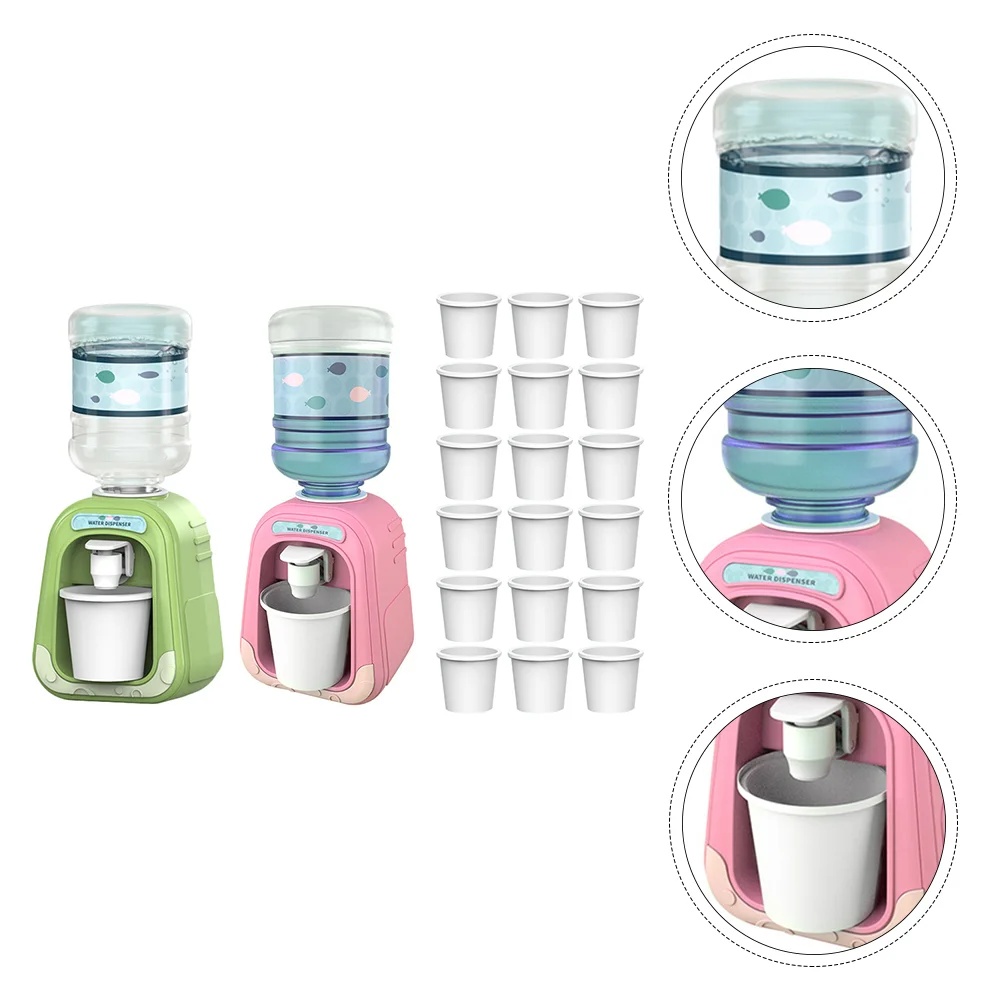 Mini Water Dispenser Toy Toys for Girls Children Pretend Small Funny Plastic Paper Kitchen Model Safe