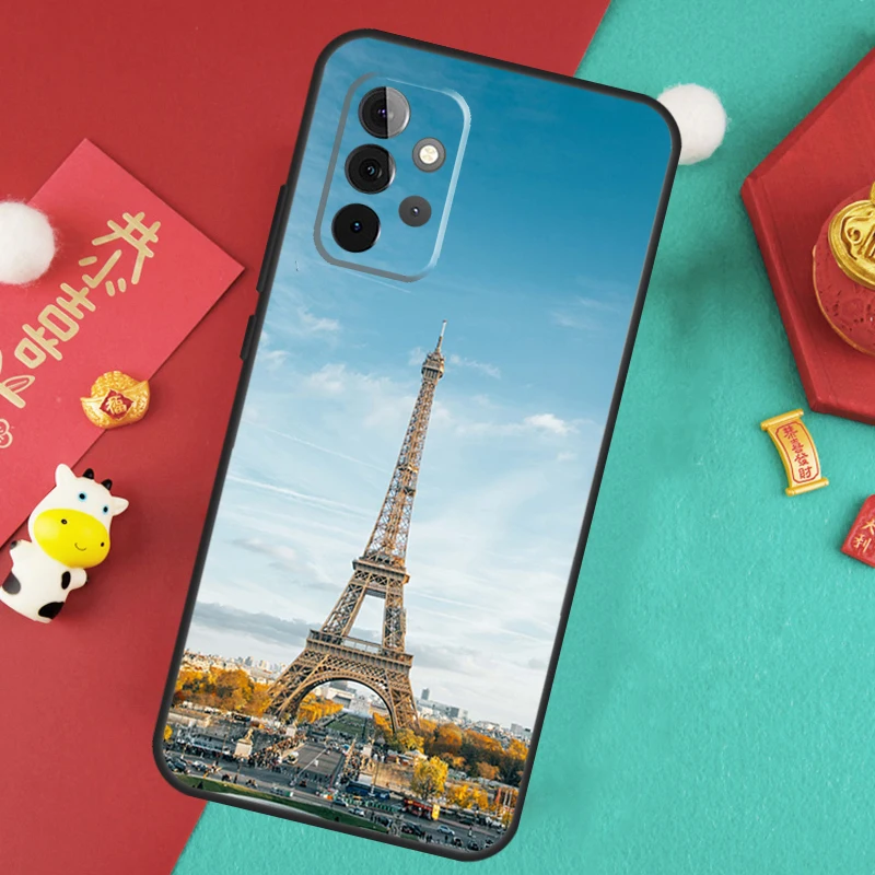 France Paris Eiffel Tower Case For Samsung Galaxy A55 A35 A25 A15 A14 A34 A54 A53 A33 A23 A13 A12 A52 A51 A32 Cover