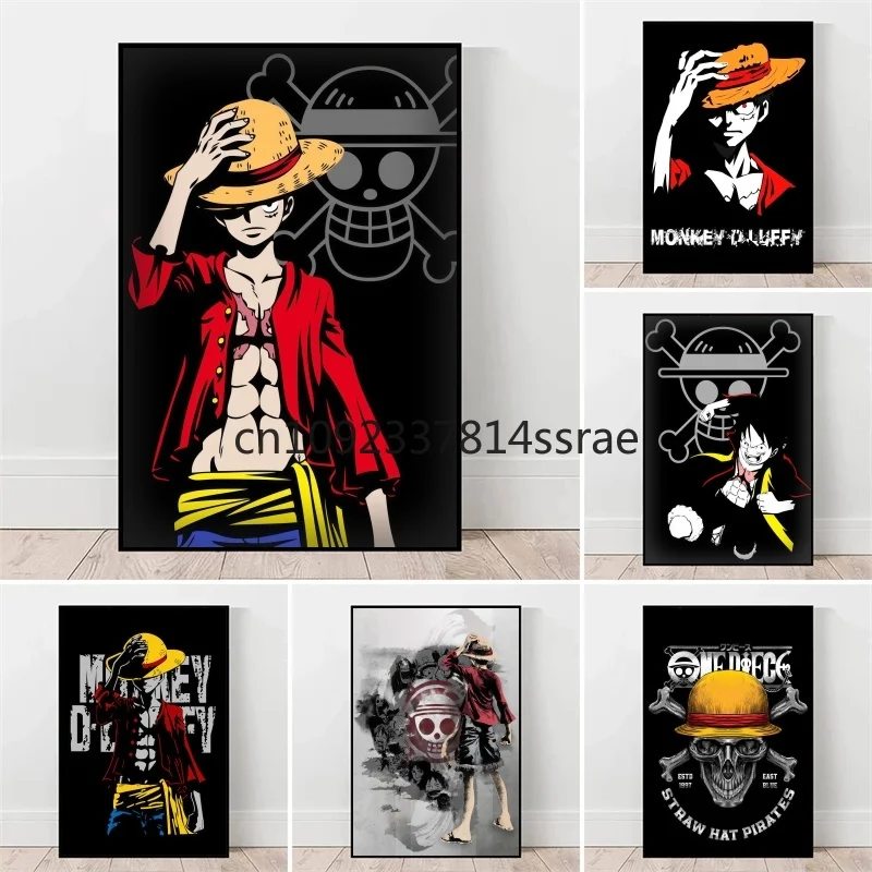 

One Piece Anime Picture Home Decor Straw Hat Luffy Modular Canvas Painting Modern Printed Poster Wall Artwork Living Room Gifts