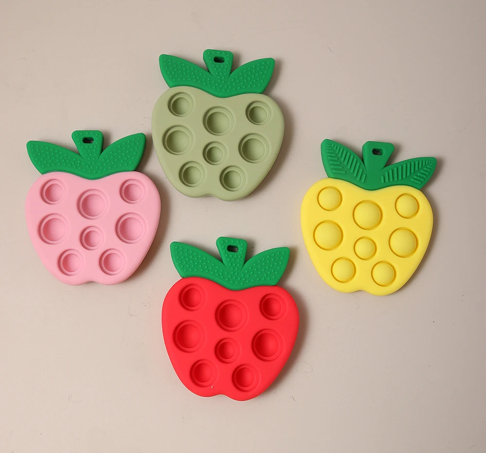 Newborn Baby Silicone Colorful - Baby Food Apple review and price