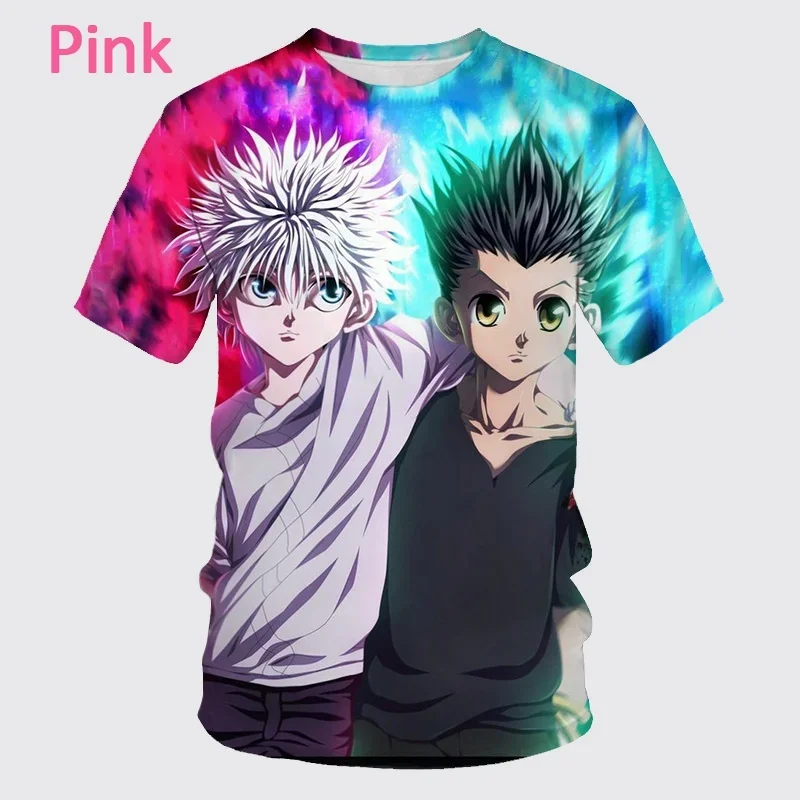 Summer Anime Harajuku Streetwear Unisex T-shirts Hunter X Hunter 3D Printing Men's Short-sleeved T-shirt Casual Round Neck Top