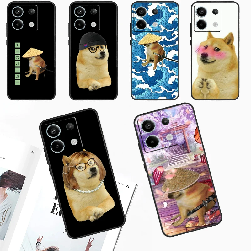 Cheems Doge Meme Funny Doggy Case For Xiaomi Redmi Note 13 Pro Note 12 11 9 10 Pro 10S 11S 12S Redmi 13C 10C 12C Cover