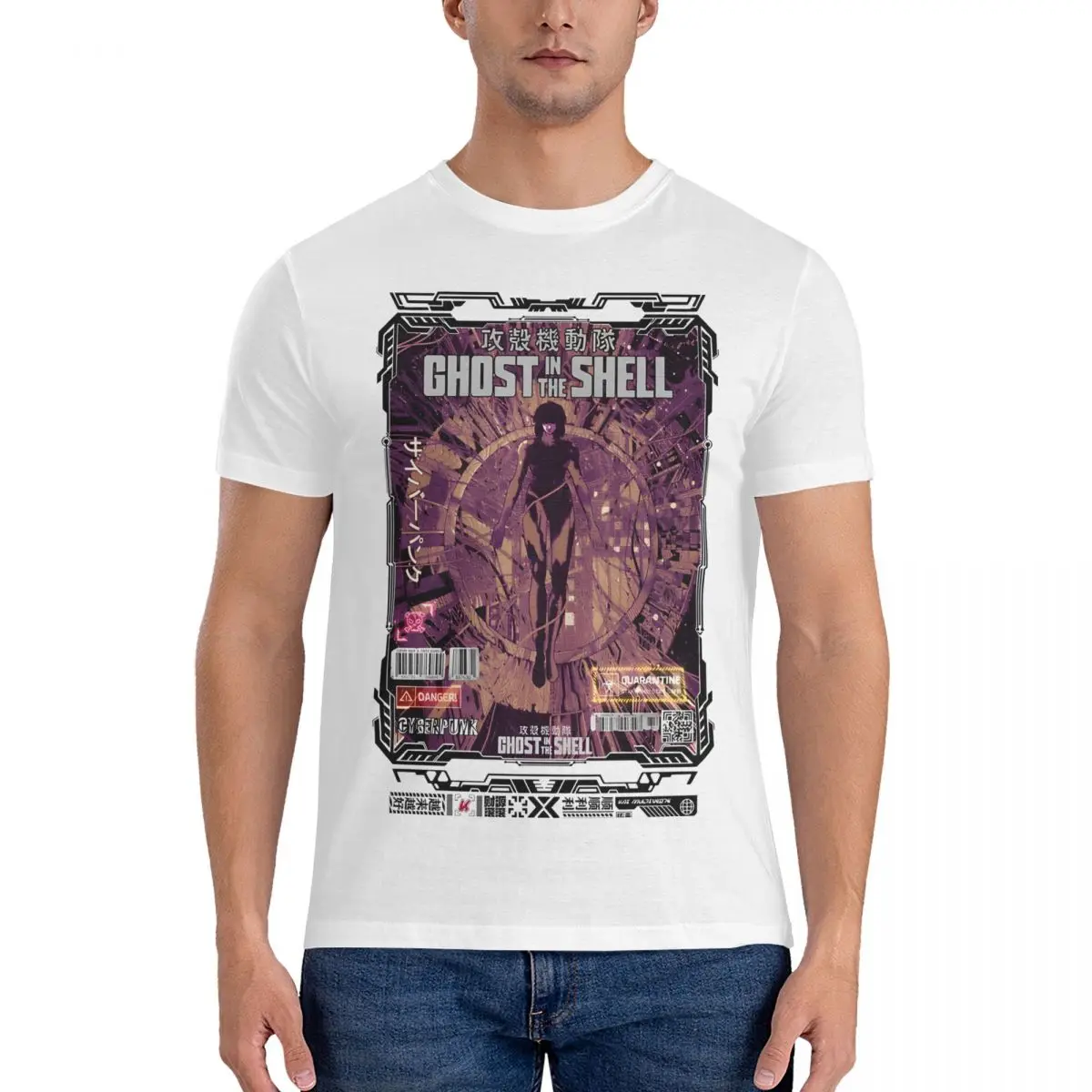 Major Motoko Kusanagi Funny Pure Cotton Tee Shirt Short Sleeve Ghost In The Shell T Shirt O Neck Clothing Birthday Present