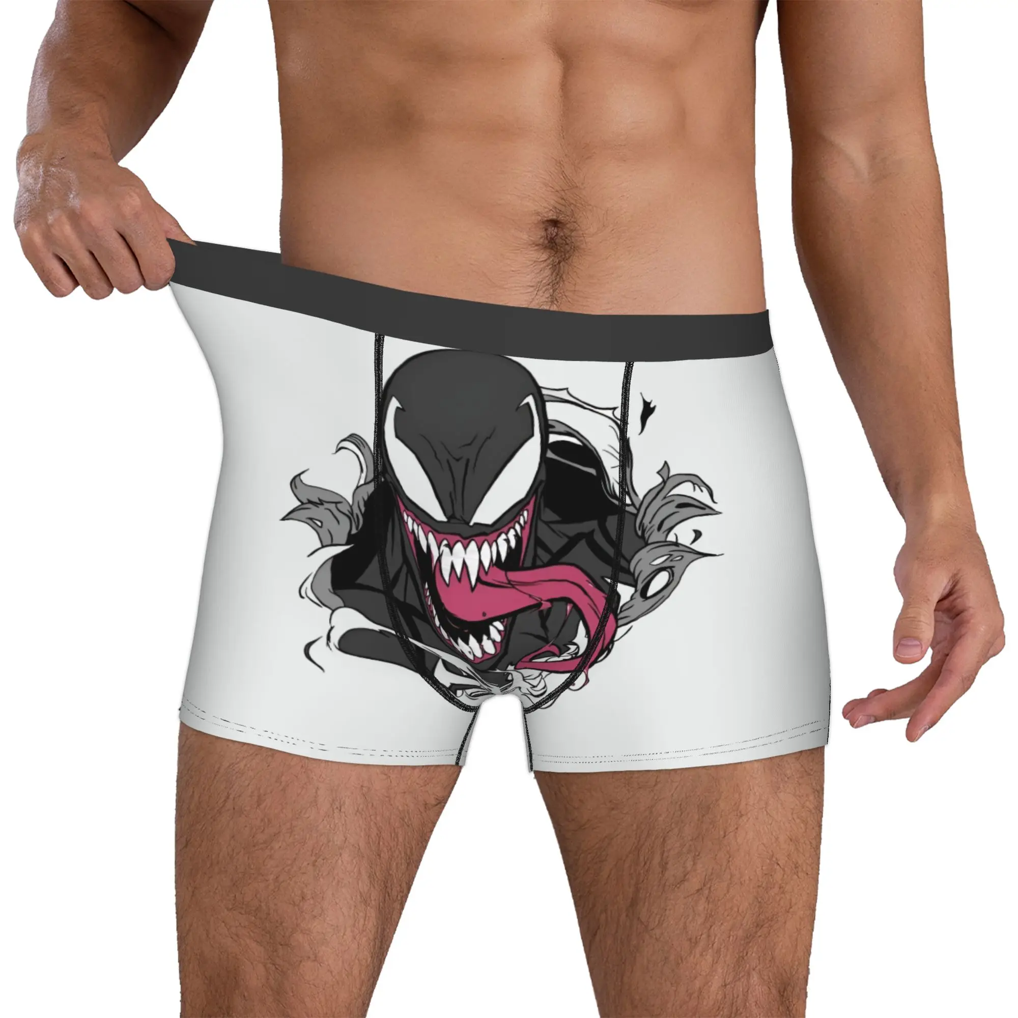 

Custom Comic Wallpaper V-Venom Underwear Male Printed Boxer Shorts Panties Briefs Soft Underpants