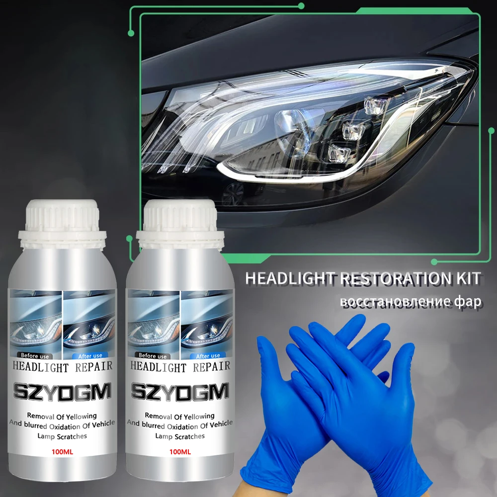 

100ML Headlights Liquid Polymer Accessories For Vehicles Car Headlights Polishing Polymer To Restore Headlights