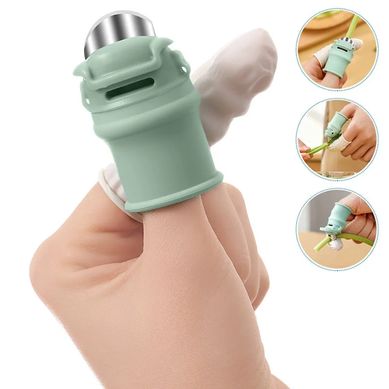 Silicone Picking Thumb Knife Finger Protector Kitchen Accessorie Vegetable Harvesting Knife Pinching Plant Blade Scissors Gloves