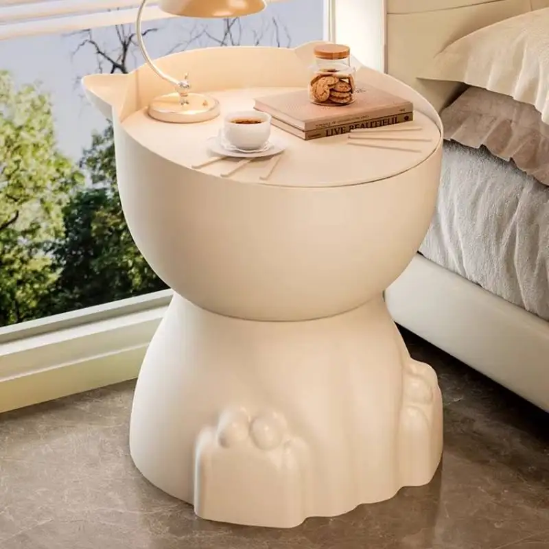 Minimal Round Oak Nightstands White Classic Trendy Safe Bedroom Nightstands Coffee Bedside Antique Stolik Nocny Furniture Home