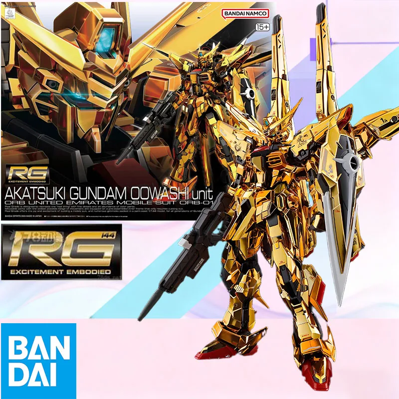 

Spot SaleEn Stock BANDAI caja Original RG 1/144 AKATSUKI GUNDAM OOWASHI unidad figura acción molo juguete para regalo para niño