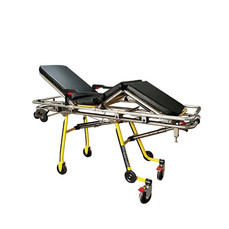 

Foldable ambulance on-board stretcher three-speed adjustable detachable stretcher hospital ambulance stretcher