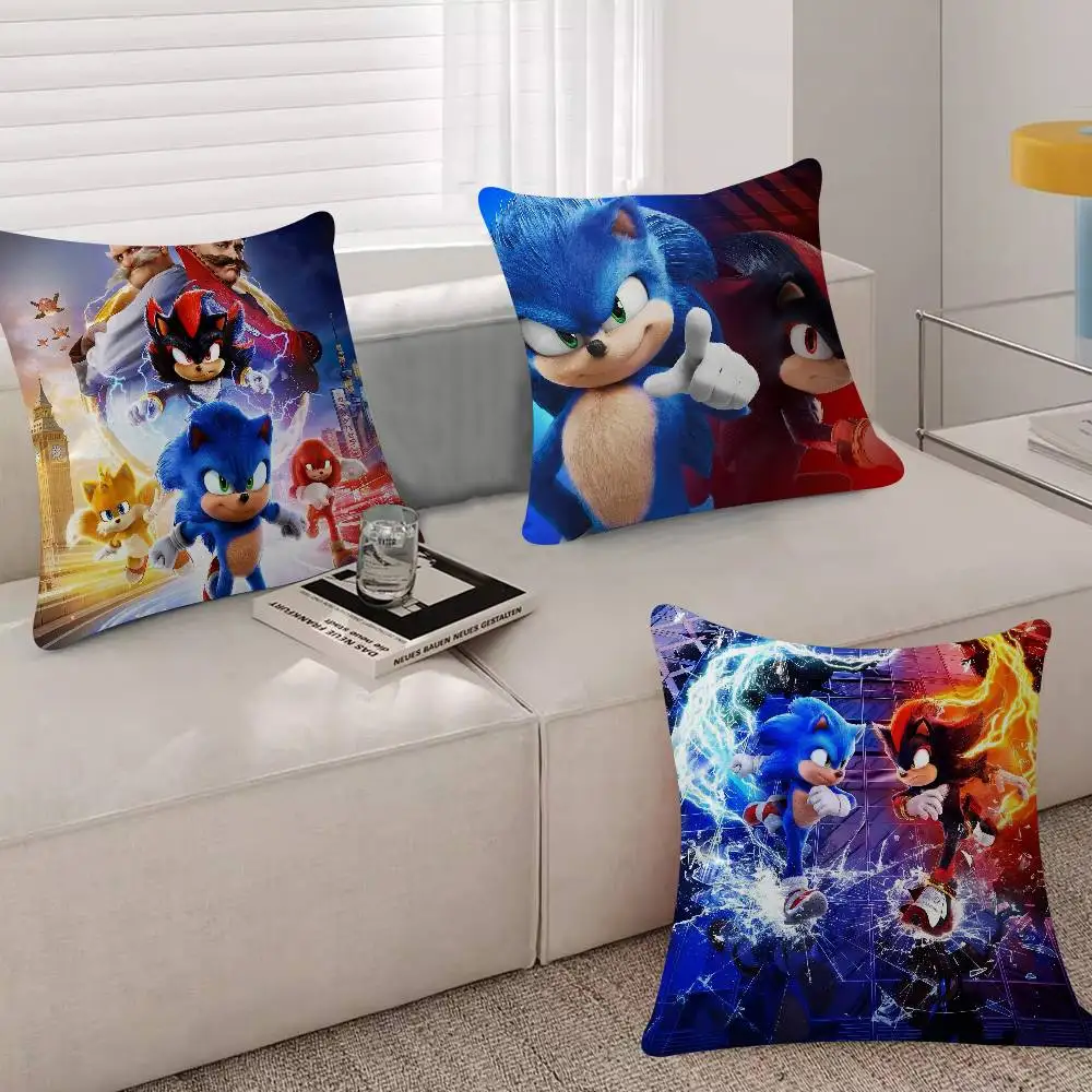 S-Sonic Game Pillow Cover Sofa Cushion Cover Home Room Decoration Children Gift - view 2