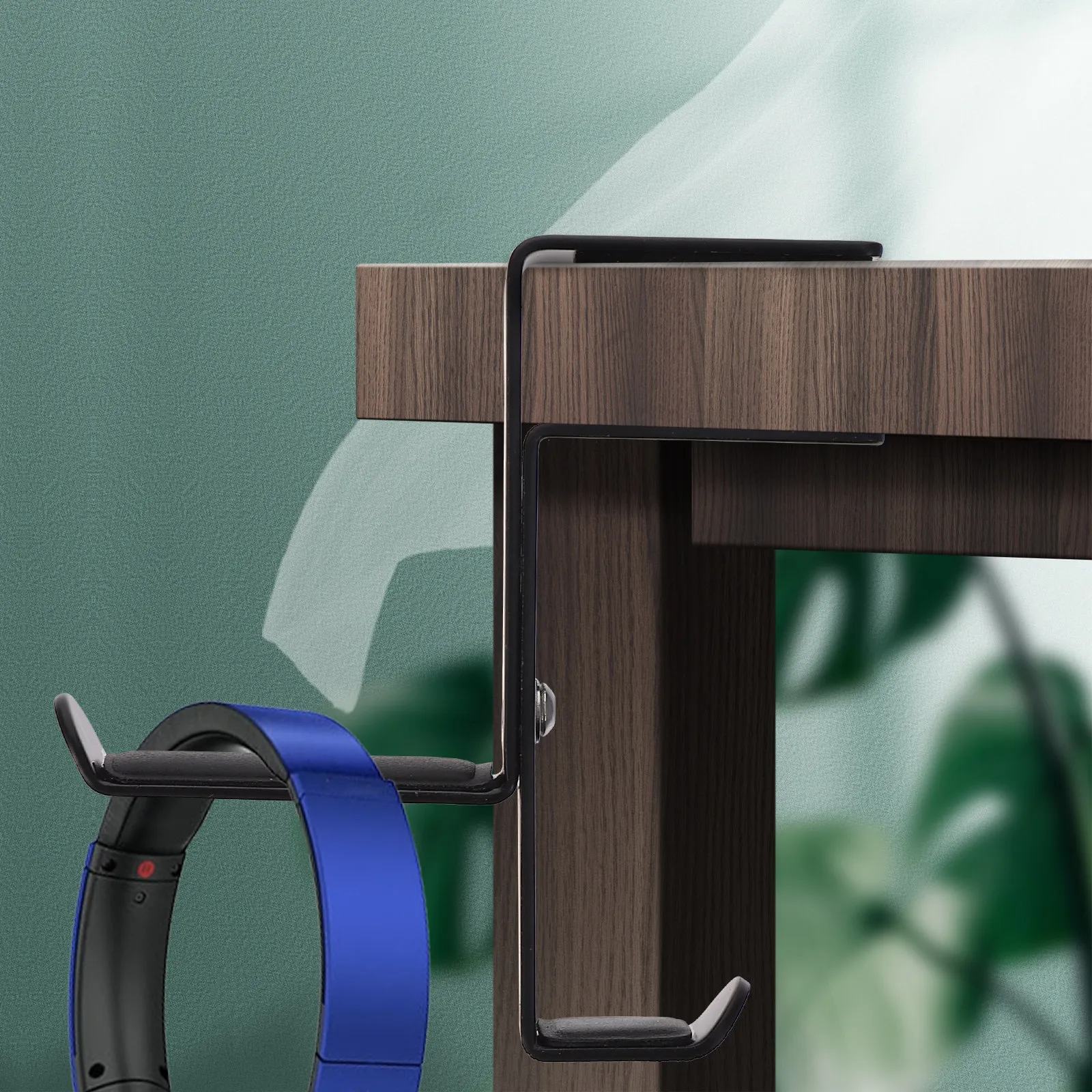 

Sturdy Metal Headphone Rack with Height Adjustment Non Slip Base Compact Under Desk Headset Holder Clamp for Gaming Pc Office
