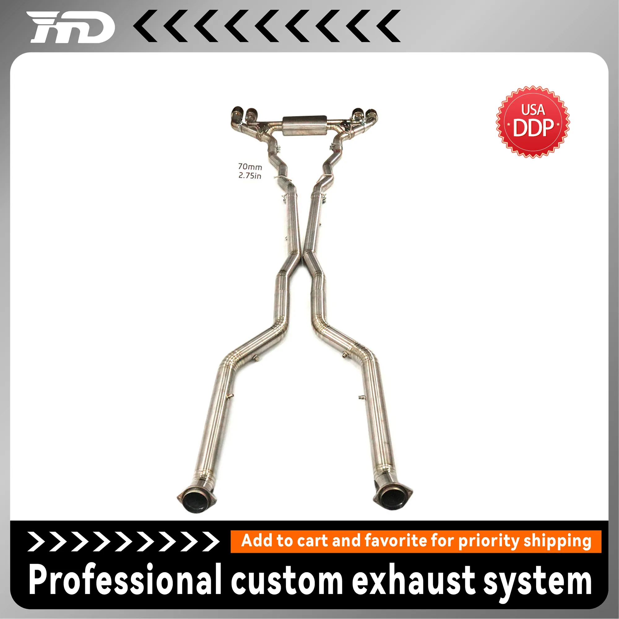 

Raw Ti Valved Exhaust System for BMW M5 G90 G99 High Performance Catback Exhaust with Remote Control Deep Sport Sound