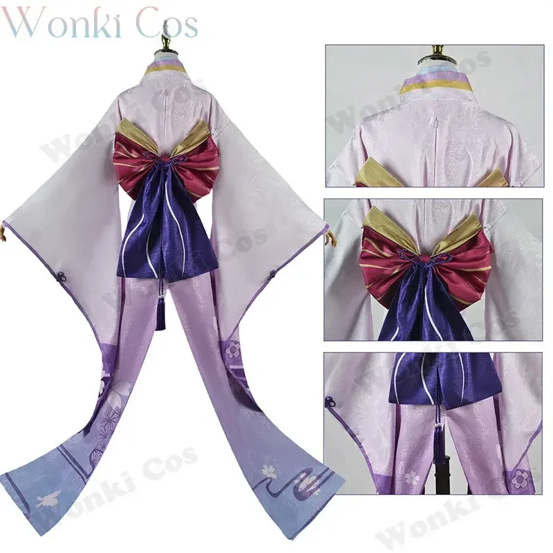 Raiden ei Shougun Beelzebul Cosplay Kostüm Kimono Full Set Anzüge Impact Raiden Makoto Baal Cosplay Schuhe für Frauen