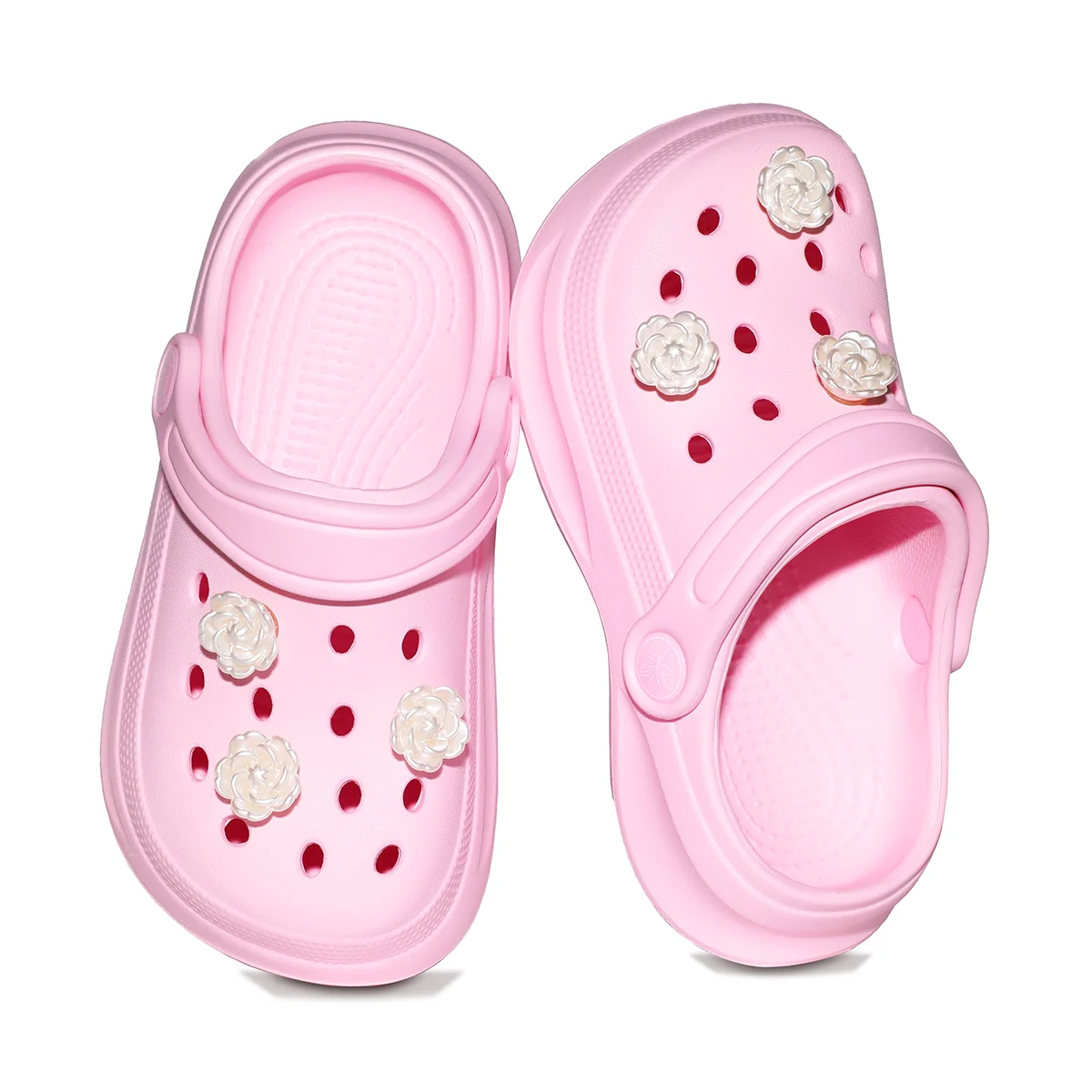 Kids Slip-On Clogs and Mules - Breathable, Waterproof, EVA Garden Shoes with Decorative Chain for Beach and Everyday Wear 168