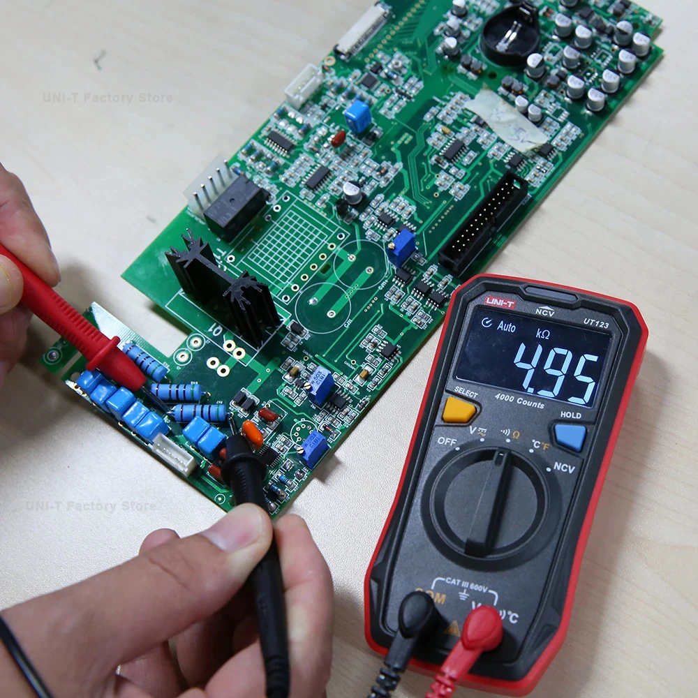 UNI-T-UT123 Mini Multímetro Digital, Medidor De Resistência De Tensão Profissional, Temperatura NCV Continuidade Tester, EBTN Tela Colorida