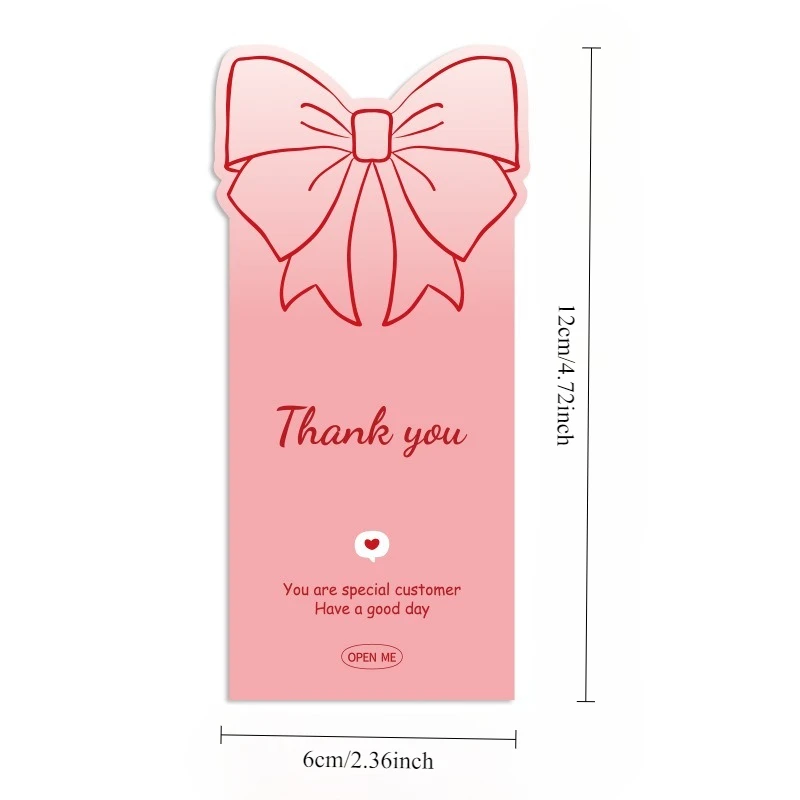 50 Stück niedliche rosa Schleifen-Dankeschön-Aufkleber, Rosen-Geschenkbox-Versiegelungsaufkleber, dekorative Geschenketiketten, selbstklebende Etiketten für Geschenkboxen. – Detail 7
