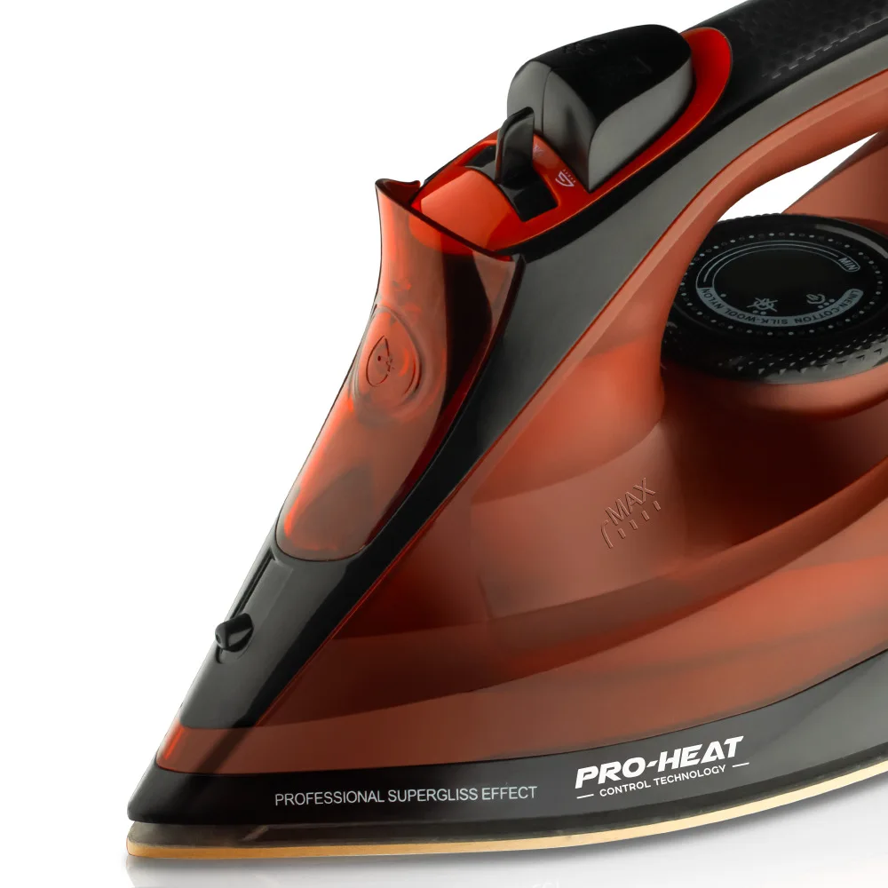 مكواة بخار 2200 وات مع قاعدة سيراميك - بخار عمودي قابل للتعديل ومضاد للتكلس ومضاد للتنقيط وبخار طويل الأمد لجميع الأقمشة