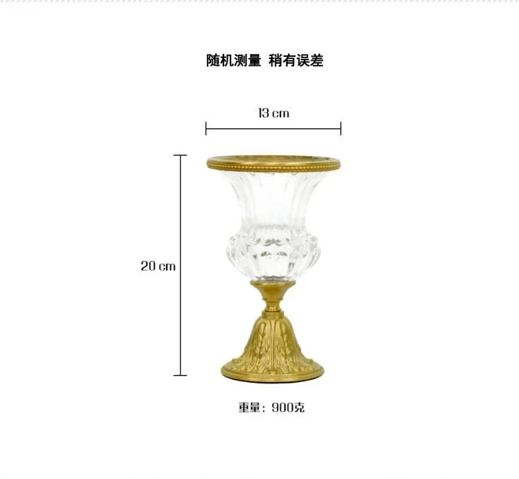 Limited Offer Light Luxury Crystal Glass Exquisite Vase, Creative Flower Arrangement Decoration, Living Room And Dining Room Fl