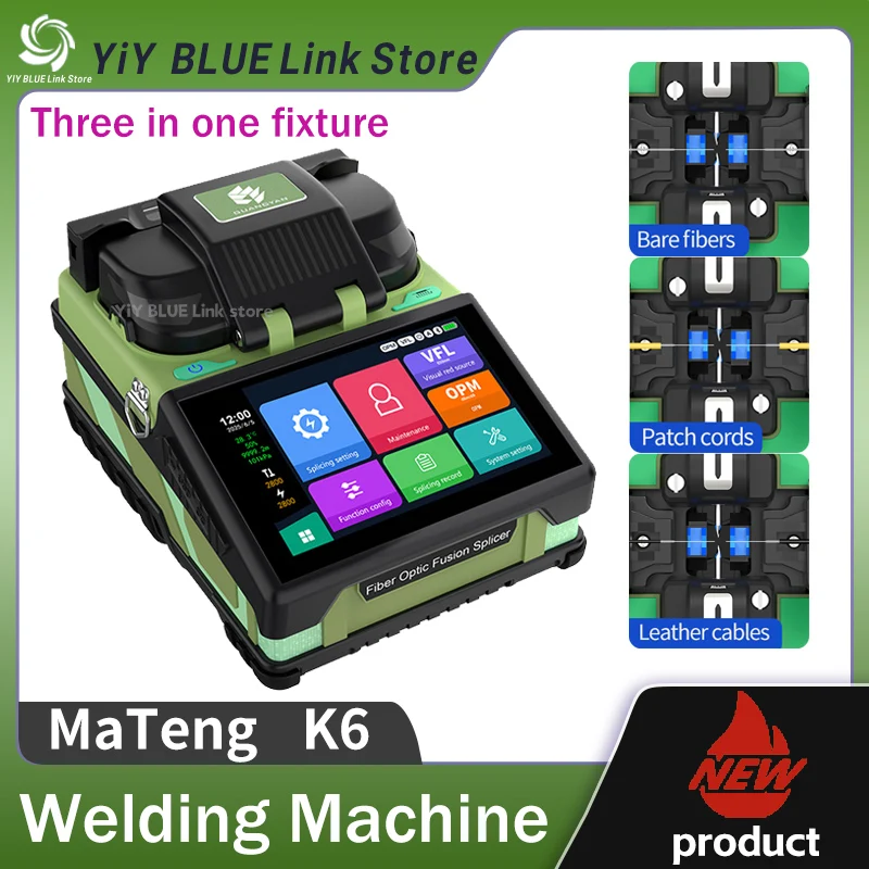 Fiber Fusion Splicer  K6 Trunk Fiber Fusion Splicer Leather Wire Fiber Optic Cable Jumper Tail Fiber Fusion Machine