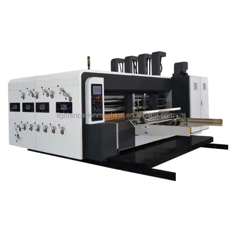 Macchina da stampa per scatole di pizza Macchine completamente automatiche per stampa flessografica a 3 colori per la produzione di scatole di cartoni animati ondulate