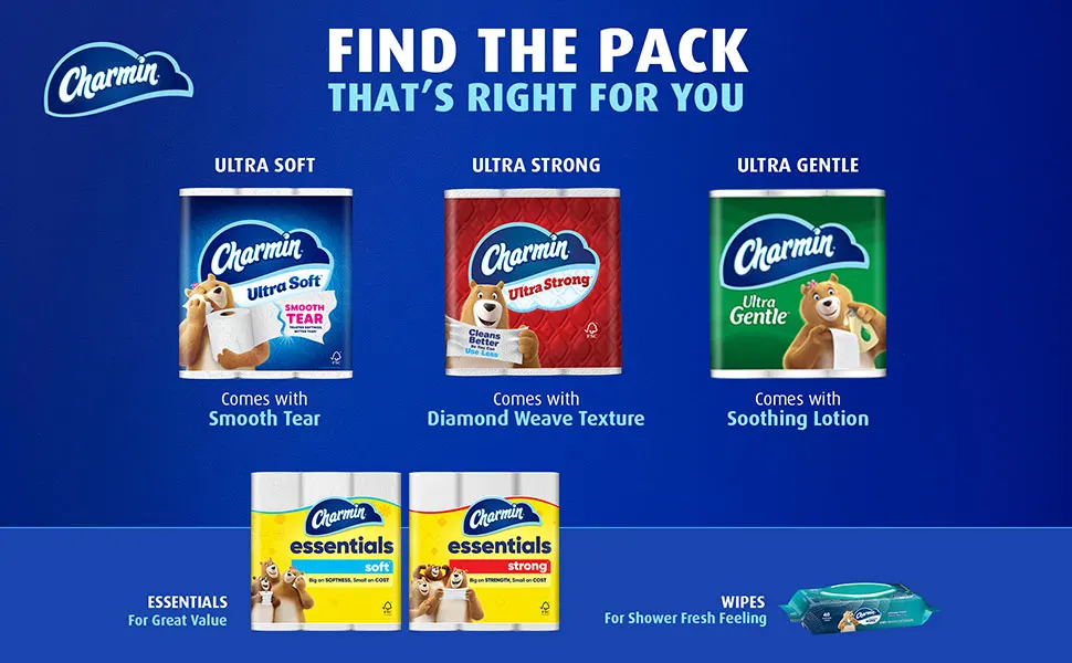 Charmin Toilet Paper Varieties. Find the pack that's right for you.
