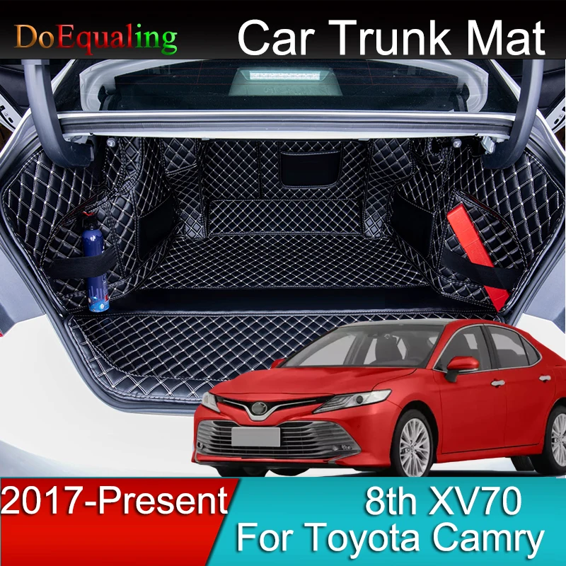 

Car Mats Trunk Net Accessries Interior Parts Panel Mat Eco Leather for Toyota Camry 8th XV70 2017 2018 2019 2020 2021 2022