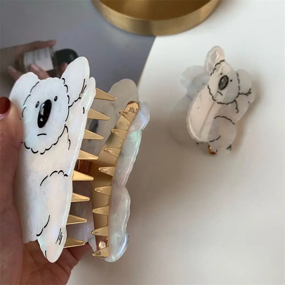 

Clip Acetic Acid Girl Bathing Catoon Washing Face Women Hair Clips Hair Accessories Koala Hair Claw Korean Style Crab Clips