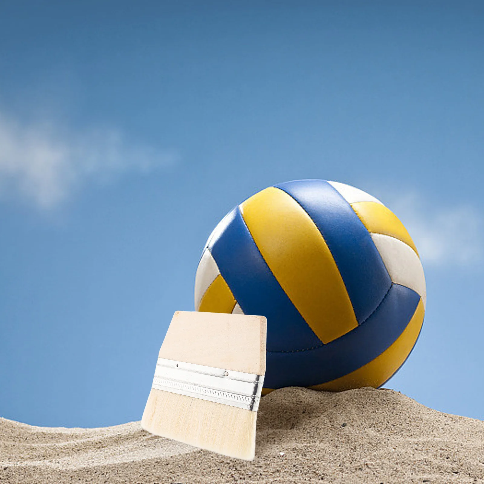 Beach Sand Remover Brush Portable Lightweight Soft Bristles Body Foot Cleaner For Beach Volleyball Outdoor Sports Travel