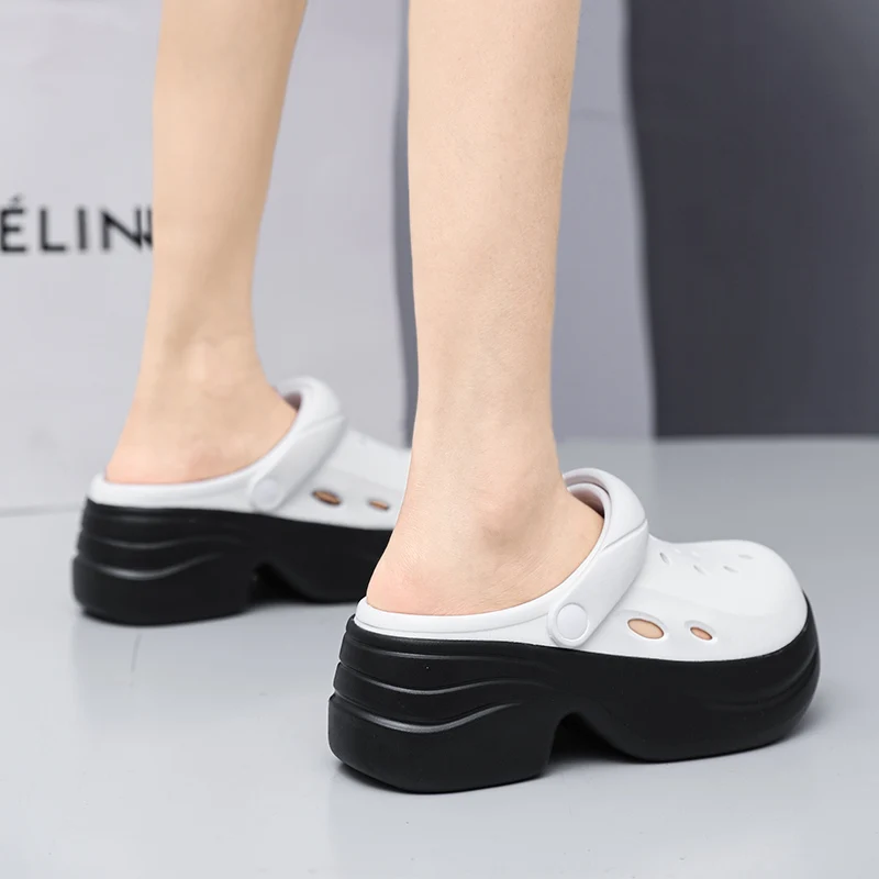 Platform Clogs for Women 2024 Summer Beach Wedge High Heels Sandals Woman fashion EVA Thick Sole Slippers