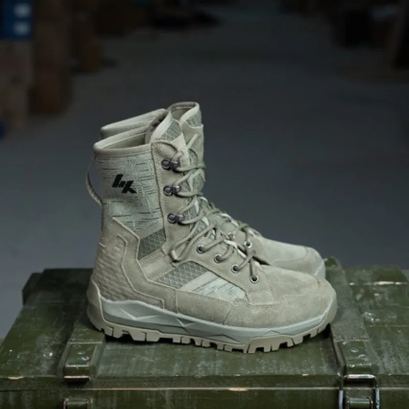 Men's Plus Size Combat Military Boots High Top Desert Flight Sneakers Anti Slip Tactical Hiking Shoes for Ski Climbing Camping