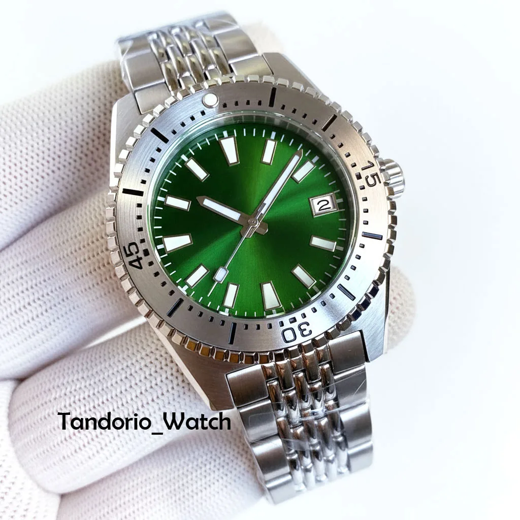 Tandorio 62MAS Style 300m Waterproof Diver Men Watch For Japan NH35A Auto Movement Domed Sapphire Glass Luminous Sunburst Dial