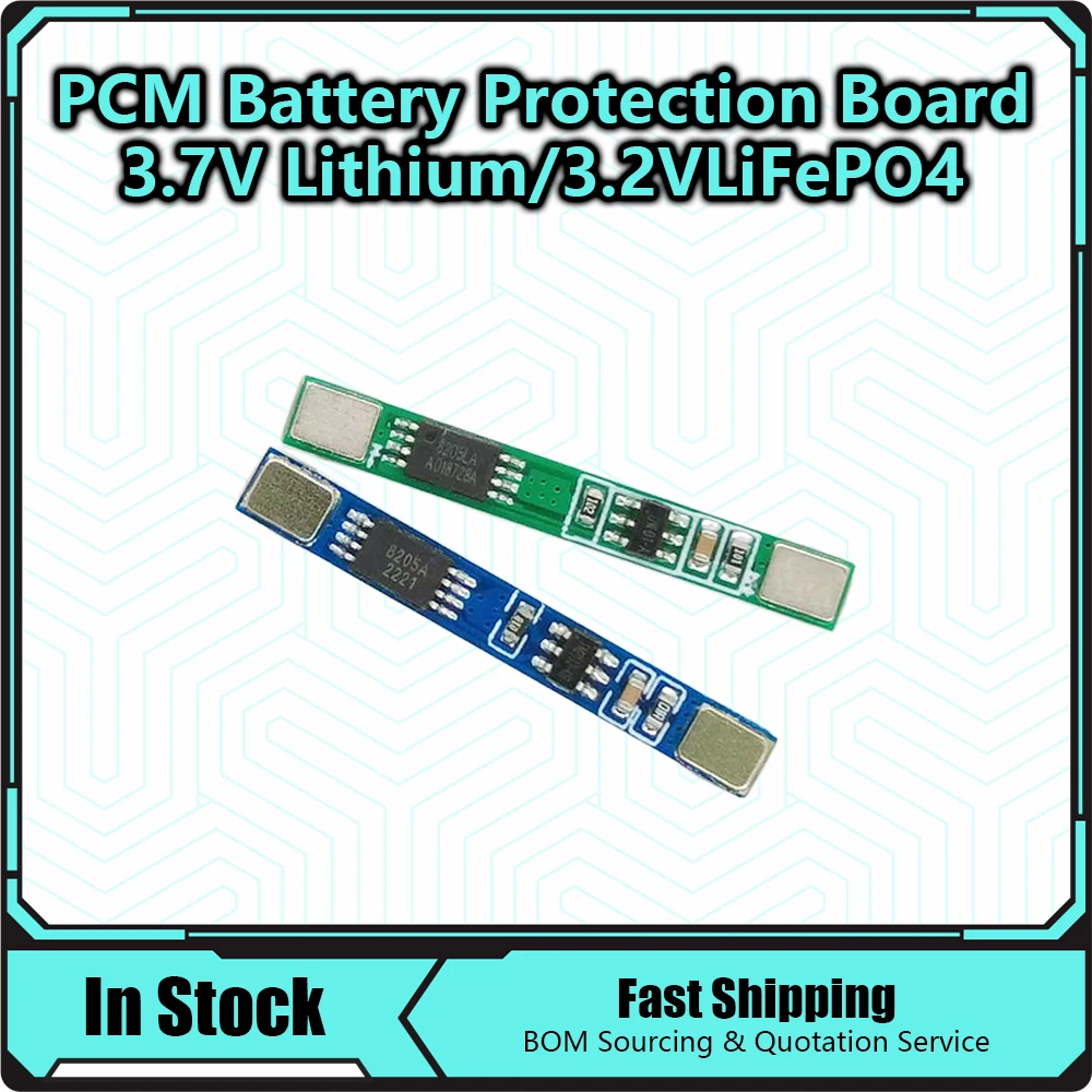 1pcs 1s 7.5A 10A 15A 3.7V lithium-ion 6MOS BMS PCM battery protection board, suitable for 18650 lithium-ion battery blue/green