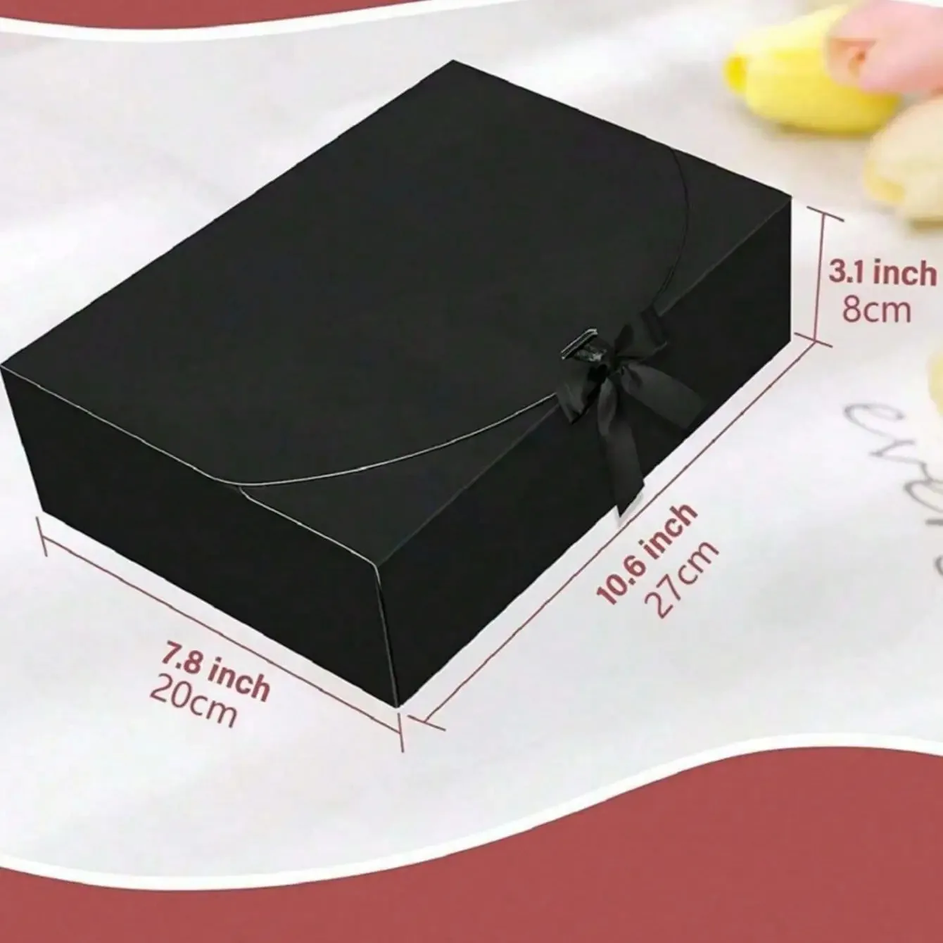 1/5 stuks zwarte geschenkdoos met deksel, luxe zwarte geschenkdoos met lint, beste man voorsteldoos, bruidsmeisjesdozen, afstudeergunsten