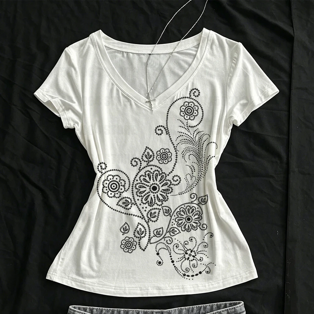 Y2k women's short sleeved T-sh - Women'S Fashion From The 90S recension och pris