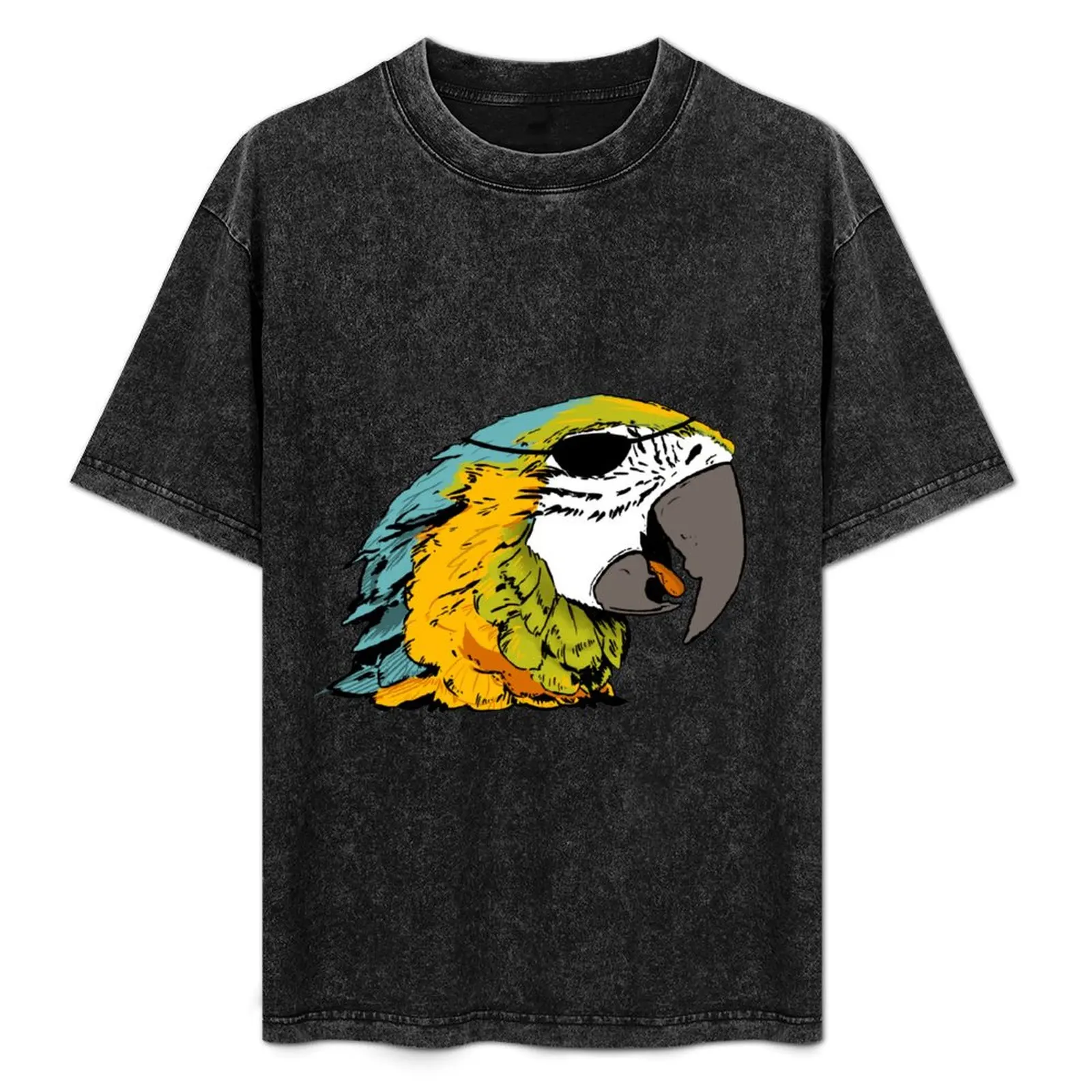 

Peter the Pirate Parrot T-Shirt Art Pattern Printed Casual Top