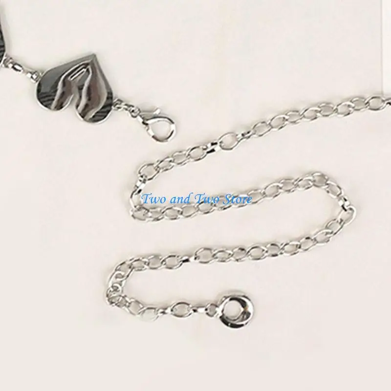 

HX6F Golden Belt Punk Hip Hop Body Chains Broken Heart Stage Shows for Women Girls