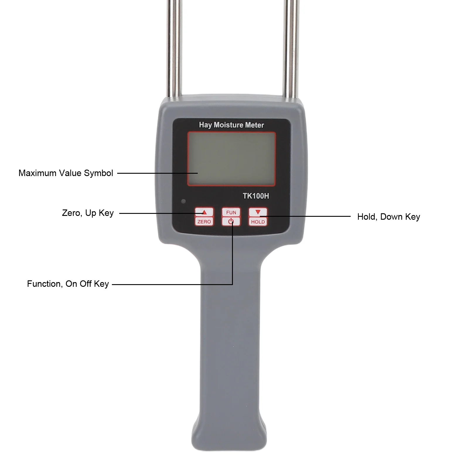 Hay Bales Humidity Detector Preventing Spoilage Portable Hay Humidity Meter High Accuracy Professional for Straw for Bran