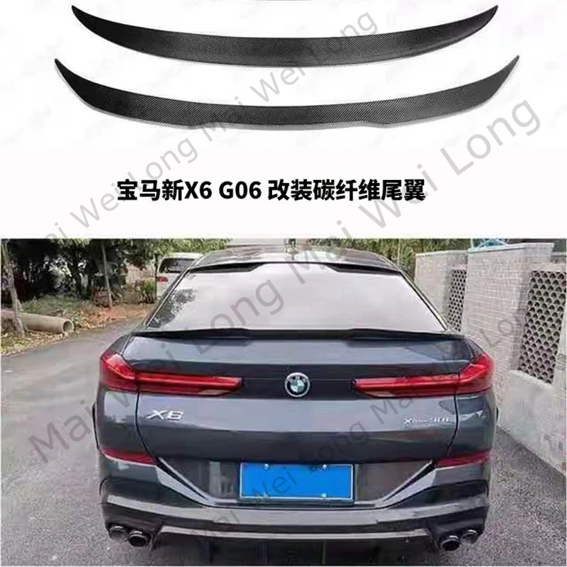 Carbon Fiber Rear Trunk Spoiler for BMW 2020+ X6 G06 & F96 (X6M), OEM Fitment, High Gloss Finish