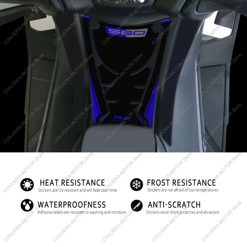 TMAX560 TMAX 560 2020-2021 ペダルステッカーオートバイアクセサリータンクパッドステッカー 3D エポキシ樹脂保護ステッカー