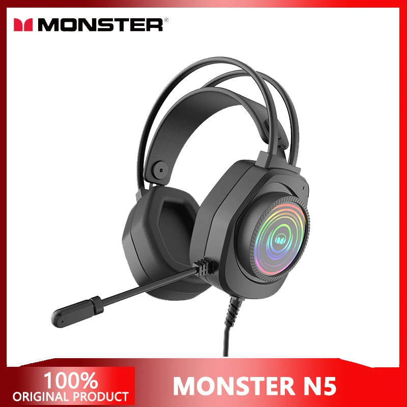 

Monster N5 Stereo Wireless Bluetooth Headphones Original Sports Earphones HIFI Sound Smart Low Latency Noise Cancelling With Mic