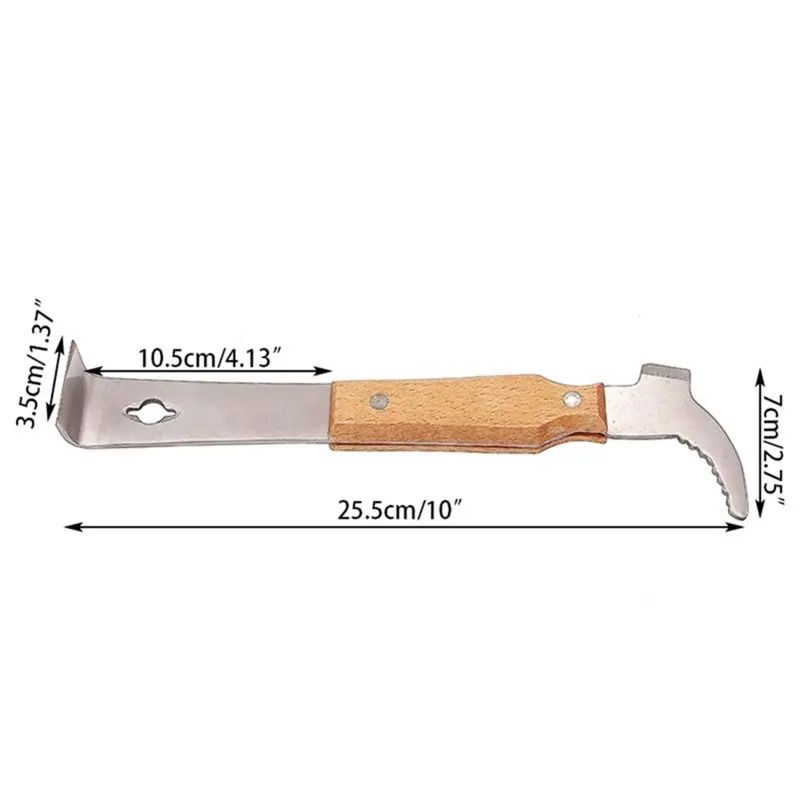 ABXF-Hive Scraper Honey Scraping Tool Wood Handle Multifunctional Beekeeper Beekeeping Apiculture Supplies