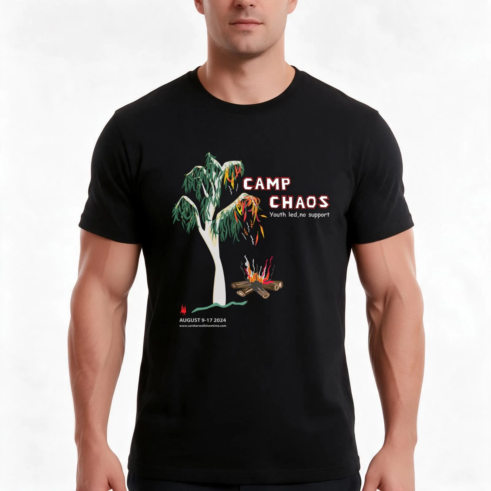Camp Chaos - Camberwell Showtime 2024 T-Shirt Summer Casual Cotton Tee Oversized Streetwear Tops Vintage Graphic Print