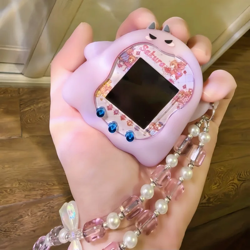 

Цифровой чехол для домашних животных Tamagotchi Uni - светящийся в темноте дьявол, фиолетовый и розовый, силиконовый защитный чехол, игрушка в подарок