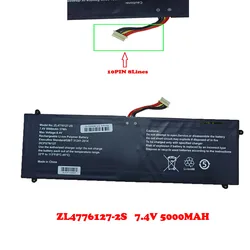 Laptop Battery For ZL4776127-2S 7.4V 5000MAH 37WH 10PIN 8Lines New And 7.4V 4000MAH 29.6WH 10PIN 9 Lines New
