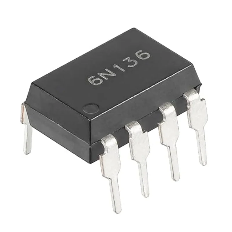 

6N136 Optocoupler DIP-8 6N136M 6N136-500E 6N136SDM 6N136DVM High Speed Logic Output Optocouplers 8-Pin (Pack of 10pcs)