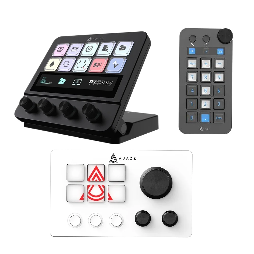AJAZZ AKP03E/AKP05E/N1 Console Toetsenbord Desktop Assistent Paneelcontroller Voorraadhandel Live streaming Audio Mixing Programmeerbaar - afbeelding 2