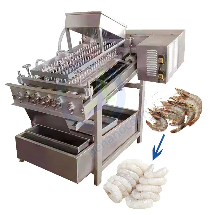 Peeling Shrimp Frozen Dry Shrimp Shelling Machine Shrimp Deveiner Dehead Sheller Machine